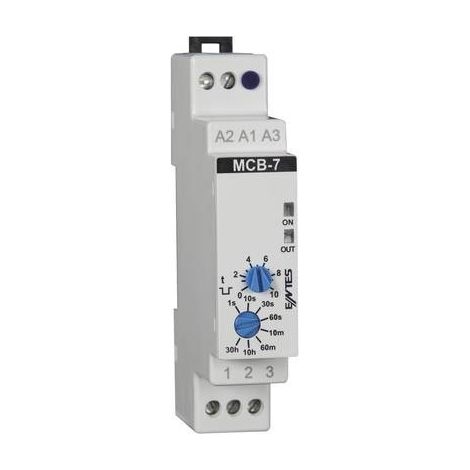 ENTES 101583 MCB-7 Relè temporizzato Monofunzionale 24 V/DC, 24 V/AC, 230 V/AC 1 pz. Intervallo di tempo: 0.1 s - 30 h (1/2)