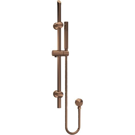 Nuie Round Slider Rail Shower Kit with Outlet Elbow - Brushed Bronze (1/2)