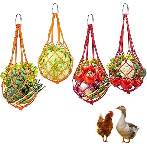 Filet Poules Suspendue Accessoire Poules Mangeoire Automatique pour Poul a Poule Nourriture Poule Pondeuse Filets Poulailler Mangeoire Anti Nuisible Mangeoire (1/5)