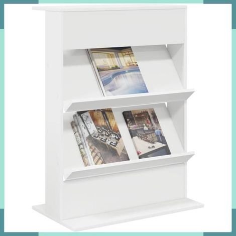 Étagère à magazines - 899535 - Blanc - Bois d'ingénierie - 70 x 41 x 96 cm (1/5)