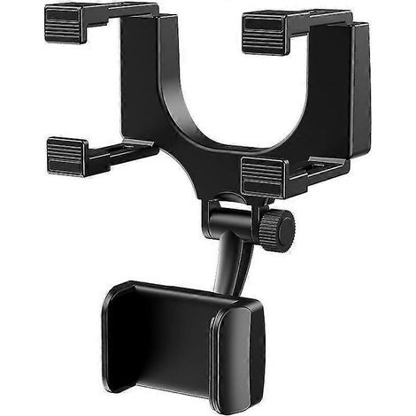 Support de téléphone pour rétroviseur, support de téléphone de voiture, support de téléphone pivotant à 270° et clips réglables, berceau universel pour smartphone, Bl