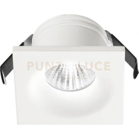 GFA851N- FARETTO DA INCASSO QUADRATO BIANCO LED 4000K 340LM 4W 4,5X4,5CM ALLUMINIO E VETRO