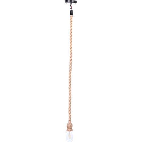 Suspension innovante vintage E27 en corde de chanvre, idéale pour la décoration de salon ou de bar (220 V). (1/5)