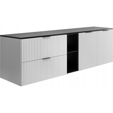 Badezimmer-Set - 160 cm - Schwarz - Modernes Design - Soft Close und Praktisch