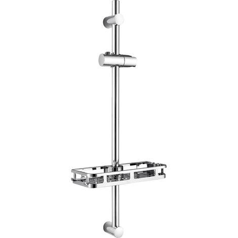Barra de ducha, acero inoxidable duradero, altura regulable, cromo, 70 cm (1/2)