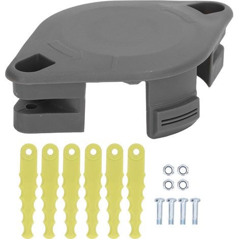 Tête de coupe à lames pour débroussailleuse Ryobi 18V/24V/40V, avec 6 lames de rechange et bobine à fil fixe (1/5)