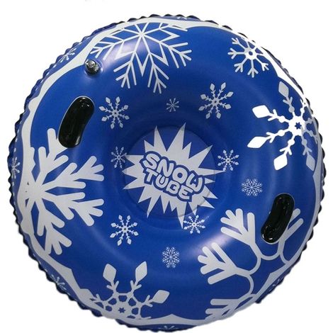 Aufblasbarer Schneereifen (120 kg Belastbarkeit) – PVC Winter Schlitten & Schneeschlauch für Kinder & Erwachsene (Blau)