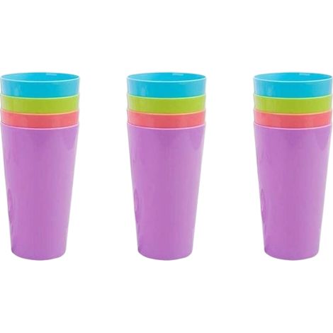 Tumbler - 12 Oz - Polypropylene - Break-Resistant - For Indoor Outdoor Use - Set Of 12 (1/5)