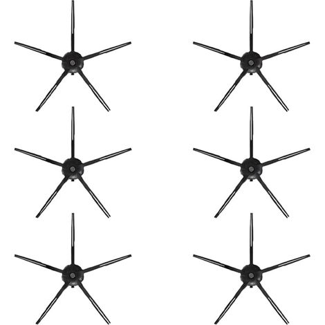 Compatibile con la serie Roborock S7 - Accessori per robot pulitori per pavimenti S7, S7+, S7 MaxV, S7 MaxV Plus e S7 MaxV UltraMop - Spazzola laterale (6 pezzi, nera) - Accessori per robot pulitori p