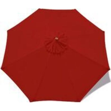 Housse de Rechange pour Parasol 2m/6 Bras, Toile Anti-Ultraviolet, Imperméable, Rouge-Crezuo (1/4)