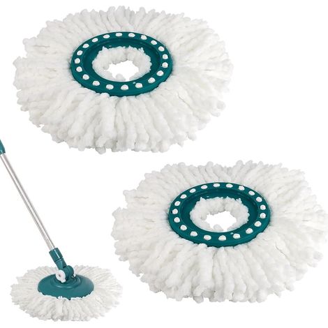 Ersatzbezüge für Fransenmopps, Ersatzkopf kompatibel mit Leifheit Clean Twist Disc Fransenmoppsystemen, Moppkopf, Ersatzmikrofaser, Ersatzteile für Fransenmopps. (1/5)