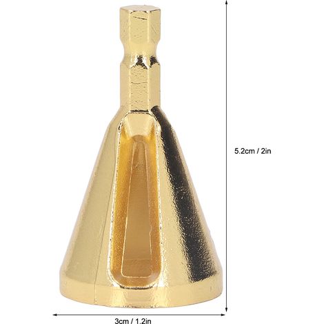 Zweiteiliges, sechseckiges Schnell-Anfas- und Entgratwerkzeug, entfernt Grate mit 3 Schlitzen, Gold (1/5)
