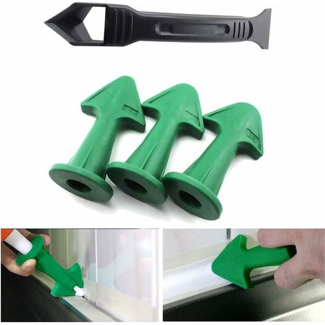 [JAMAIS UTILISÉ]4 pcs scellant buse grattoir angle d'étanchéité joint de silicone outil propre (1/4)