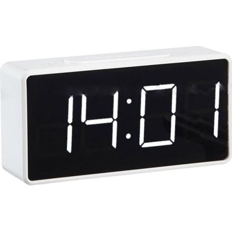 Réveil LED - Chiffres Géants - 2 Niveaux Luminosité - Alimentation Piles ou USB - Fonction Snooze - Format 12H/24H - Pour Chambre et Voyage - 1 Pièce (1/4)