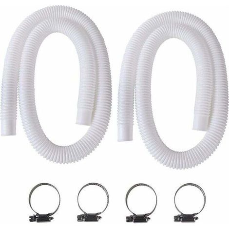 2-teiliger 32-mm-Poolansaugschlauch – 150 cm Länge – Transparentes PVC für Intex-Pumpen mit 330/530/1000 GPH – Schnellmontage (1/5)