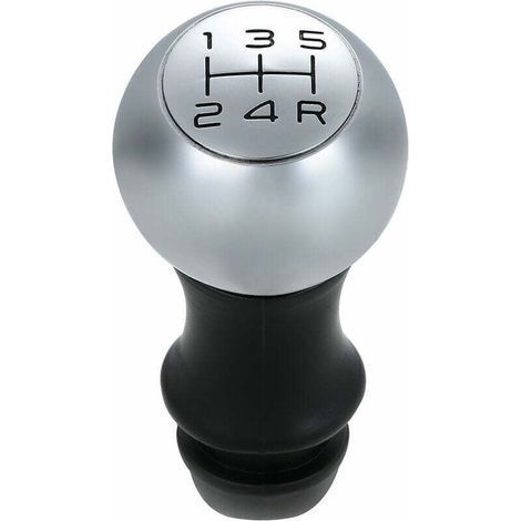 Pomello del cambio cromato, adattatore per leva del cambio manuale, cambio a 5 marce, adatto per Peugeot 106, 206, 207, 306, 307, 407, 408, 508, 807 (1/5)