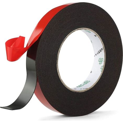 Ruban en mousse PE double face-ruban d'étanchéité en mousse super forte pour la décoration et l'emballage, ruban de décoration de voiture, cadre photo (1 rouleau 19mm) (1/5)