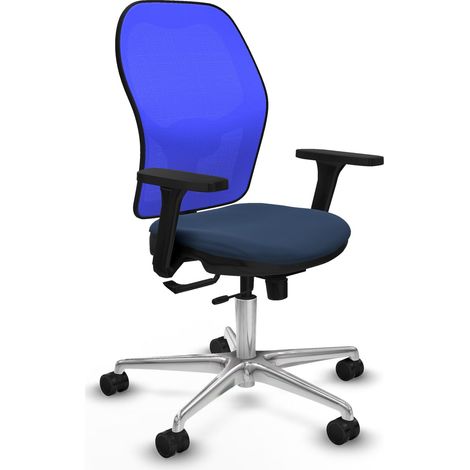 Sedia da ufficio piqueras y crespo Jorquera blu navy alluminio schiuma (1/2)