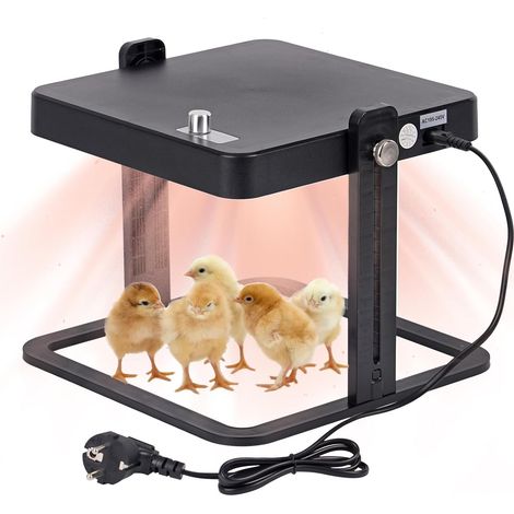 Plaque Chauffante Poussin Incubateur Poussin Chauffe-poussins Plaque Chauffante 15W Plaque Chauffante Poulets Température Réglable 45°C-70°C Plaque Chauffante Poussin Couveuse
