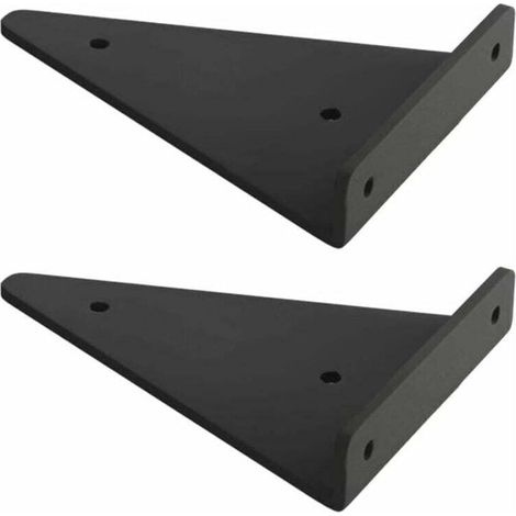 Support D'étagère en Triangle en Métal Flottant,Equerre Etagere Mural Aveugles Dissimulés,Chambre à Coucher Salon Salle de Bain Bricolage Décoration Support,2 Pièces (23x17cm/9.1x6.7i