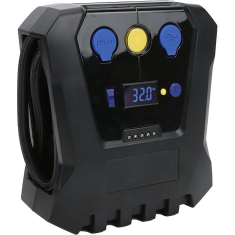 Tragbarer digitaler Reifenfüller mit Manometer, voreingestellter Schnellaufblasfunktion, universell für Auto und Motorrad (1/5)