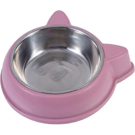 Cuencos para perros Cuencos para gatos, comedero para gatos con cuenco de acero inoxidable, resistente El (1/4)