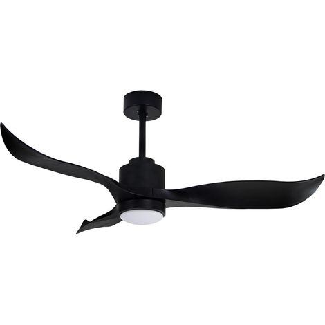 Ventilatore da soffitto nero con luce Led e velocità regolabile (1/5)