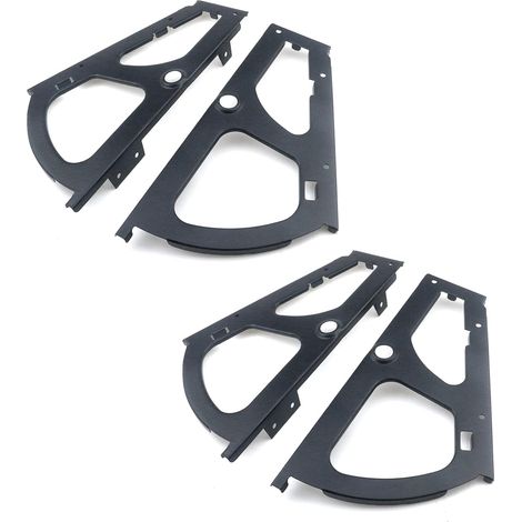 Paire de charnières de tiroir de rechange pour armoires à chaussures monocouches, noires (1/5)