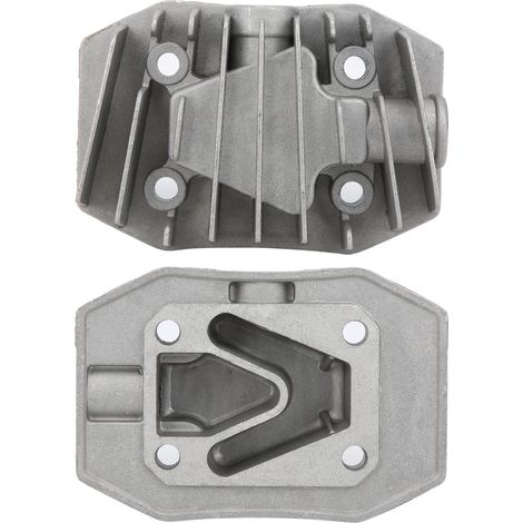 Tête de compresseur d'air 2 pièces aluminium 4/3/5 ports refroidissement 48 x 72 mm raccords (1/5)