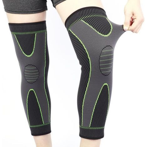 Noir XL - Jambière de compression pour homme et femme, Protection pour la jambe, Accessoire de sport élastiqu (1/4)