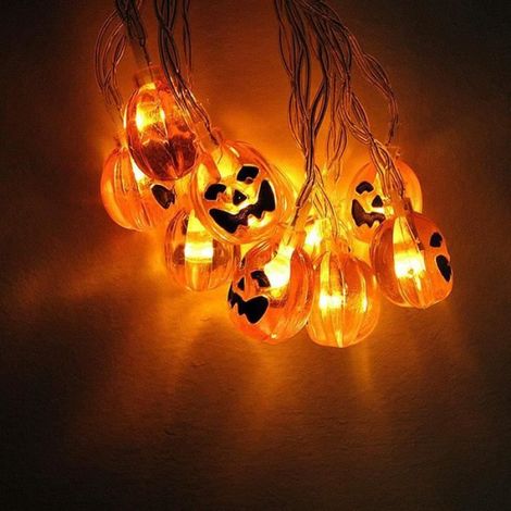 Guirlande lumineuse - - 6m - 40 LED - USB rechargeable - Design citrouille Halloween (1/4)