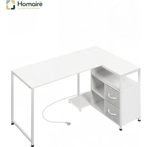 Weißer Schreibtisch 80 x 120 x 76 cm HOMAIRE (1/5)