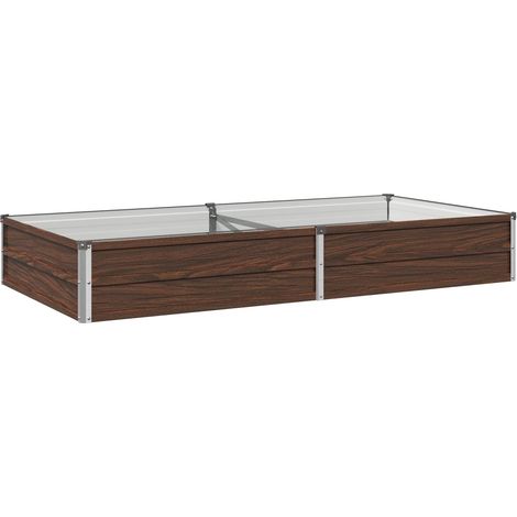 Raised Garden Bed Black 160 x 80 x 24 cm cold-rolled steel vidaXL