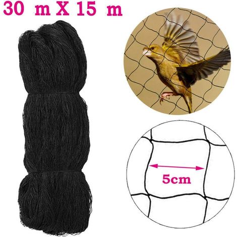 Bird Netting For The Garden 30m x 15m, 50mm Garden Netting Plant Protection Netting, Reusable Plant Netting is Durable, Practical and Safe for Gardens, Balconies or Ponds