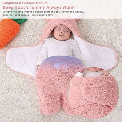 Gigoteuse - Bébé - Turbulette Rose - 4-7 Mois - Coton et Polaire - Multi-usages (1/4)