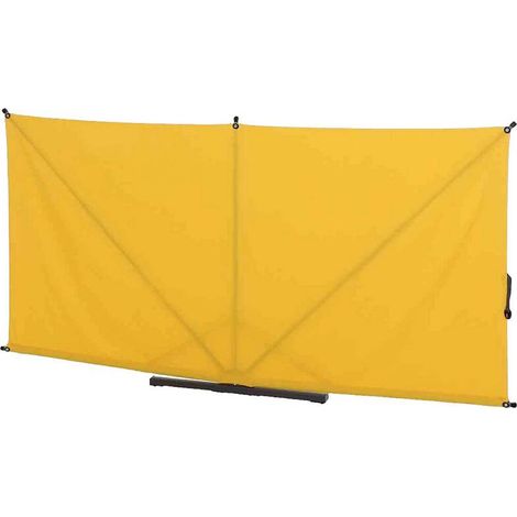 [GEBRAUCHT] B-Ware Siena Garden Sichtschutz Paravent Ben gelb faltbar Terrasse 150x280 cm Polyester (1/2)