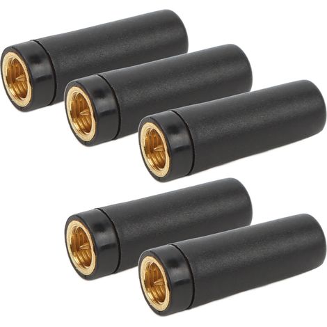 Antenne WiFi 2,4G 3DBI SMA filetage interne aiguille, lot de 5, ABS étanche pour maison intelligente, noir, connecteur RP-SMA (1/5)