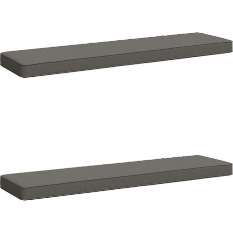 Cojines para banco de 2 piezas VUGHT 2 uds. 100% Poliéster Gris vidaXL (1/5)