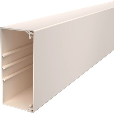 OBO Bettermann Canalina da parete e soffitto con foratura sul fondo 60x130x2000 polivinilcloruro bianco crema RAL 9001, 6021859