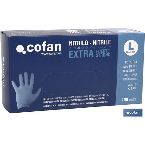 Scatola da 100 Guanti in Nitrile Extra Forti T - XL