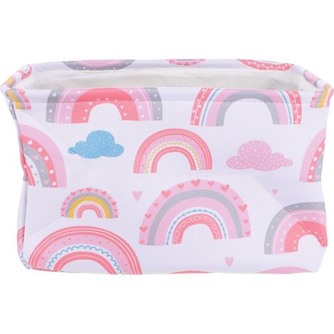 Panier en Tissu Rectangulaire pour Vêtements et Petits Objets, Boîte de Rangement Légère en Polyester et Eva Poignées, pour Chambre D'garçon et Filles et Maison (1/5)