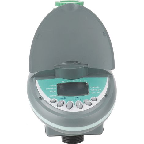 Programmateur d'arrosage électronique LCD étanche, 4 programmations quotidiennes, durée 1min-12h, mode manuel, pour jardin et irrigation goutte-à-goutte (1/5)