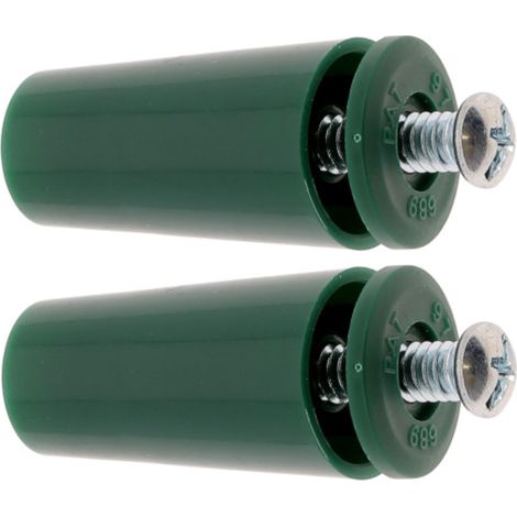 cyclingcolors 2x Ferma lama finale per tapparella conico 40mm Ø22mm in PVC con rondella e vite Tenda Finestra Avvolgitore Svolgitore Cassonetto Carpenteria, verde (1/4)