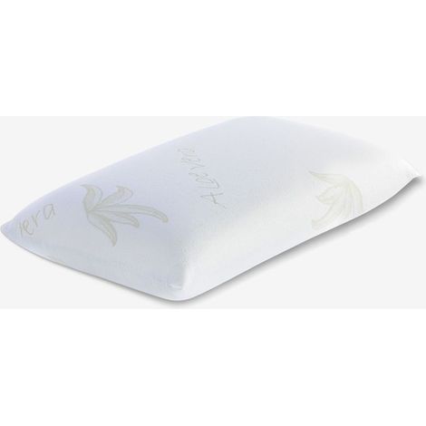 Cuscino 70x40 cm - alto 13 cm, in Memory Foam, sfoderabile, tessuto AloeVera.