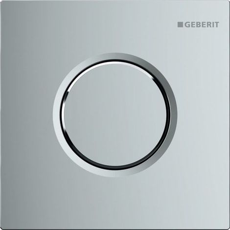 Geberit Typ 01 Betätigungsplatte, rund, für Urinalsteuerung mit pneumatischer Spülauslösung: chrom / glänzend, 242.811.21.1 (1/5)
