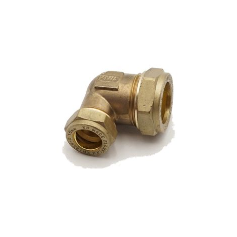 Brass Compression Reduced Elbow 22 x 15mm - Pack of 10 (1/2)