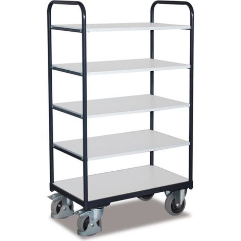 VARIOfit ESD Etagenwagen hoch 5 Ladeflächen 1.200 x 800 mm (1/2)