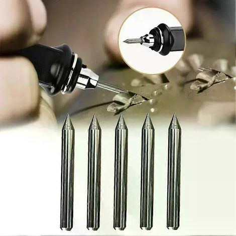 5-teiliges Set Hartmetall-Gravierstifte und Stahlgraviernadeln für Metall/Jade/Glas/Kunststoff/Marmor/Holz – JXLGV (1/4)