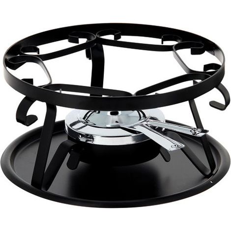 Réchaud à fondue métal noir 6 personnes – Brûleur inclus – Pour fondue savoyarde – 403781