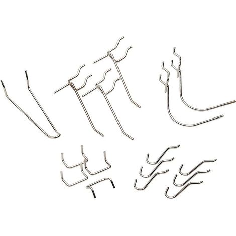 LOCHWANDHAKEN STOREPLUS, ASSORTIMENT DE 20 POUR ALLIT MUR CHROMÉ 455002